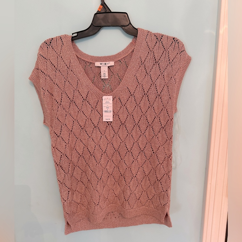 NWT WHBM Dolman Sweater. Rose Gold. Very pretty for holidays